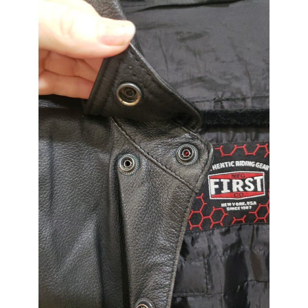 First Classics Jacket Motorcycle Black Leather Xx… - image 7
